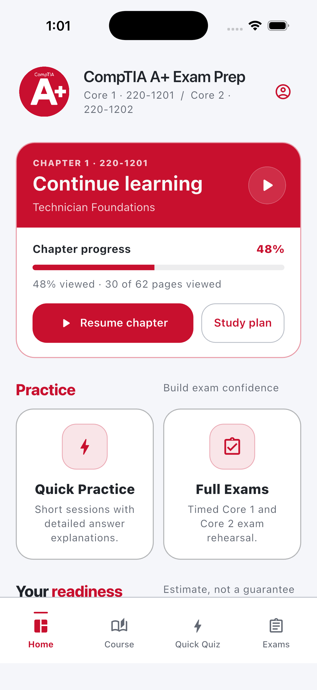 CompTIA A+ Course Prep — Make a plan. Find your focus.