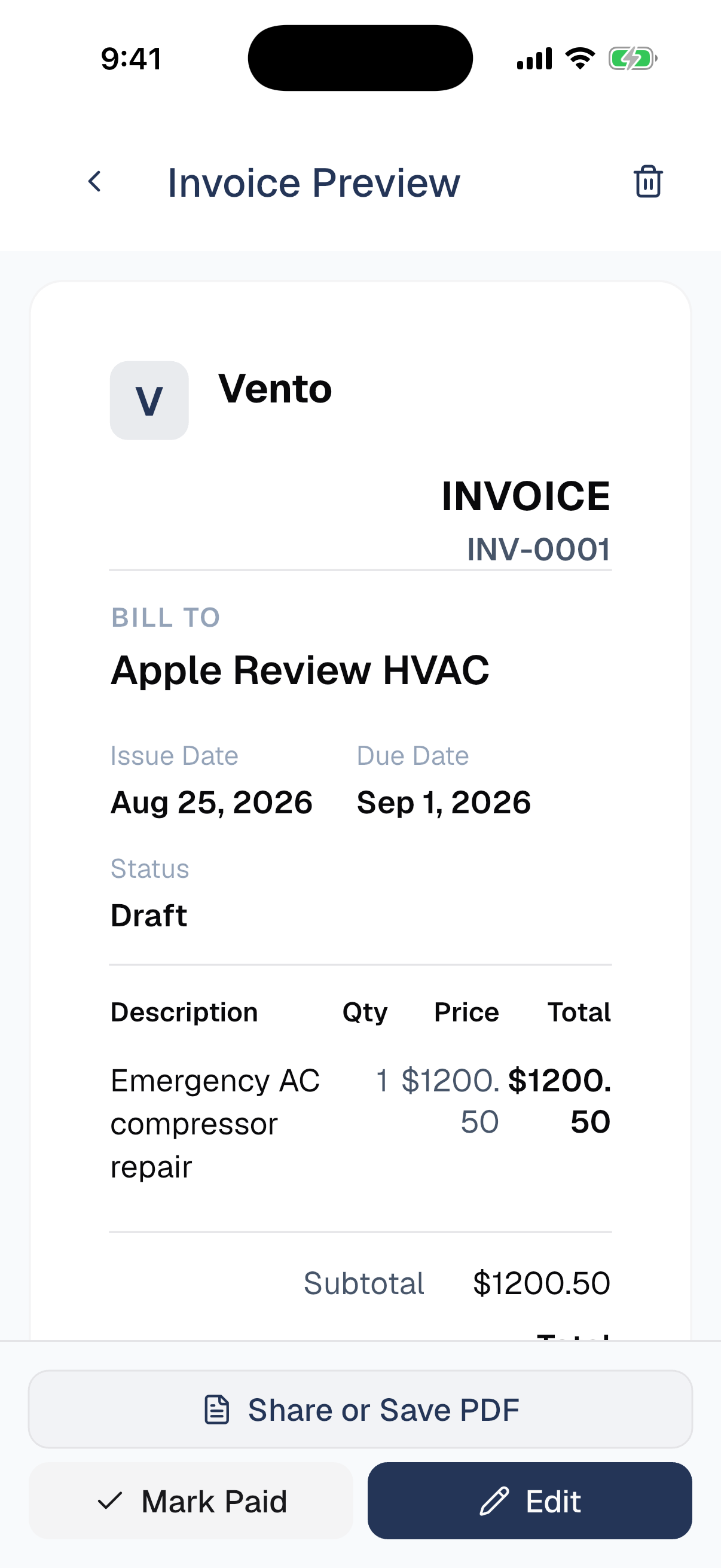 Vento — Ready for your customer.